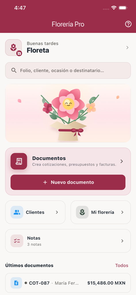 Tu florería en orden